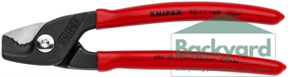 Ножици за рязане на кабел до 50мм2 StepCut, червена ръкохватка 160мм, Knipex