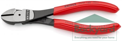 Клещи диагонални резачки усилени, червена ръкохватка 160мм, Knipex