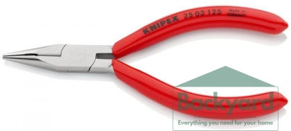 Клещи резачки с остър връх, хромирани, червена ръкохватка 125мм, Knipex