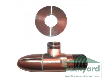 Дизайнерски сферичен ъглов кран BRONZE 1/2" х 1/2"