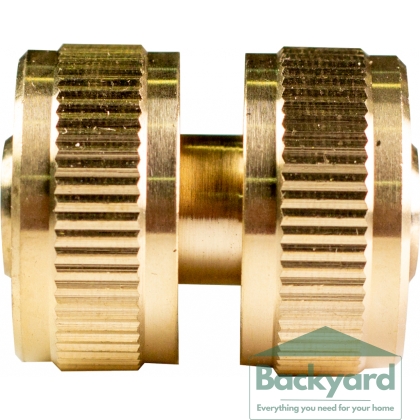 Съединител месингов за маркуч 1/2"x1/2", TopGarden 