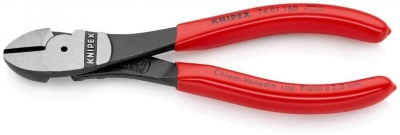 Клещи диагонални резачки усилени, червена ръкохватка 160мм, Knipex