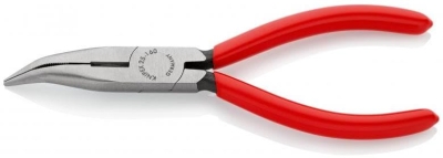 Клещи резачки с извит остър връх, червена ръкохватка 160мм, Knipex