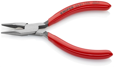 Клещи резачки с остър връх, червена ръкохватка 125мм, Knipex
