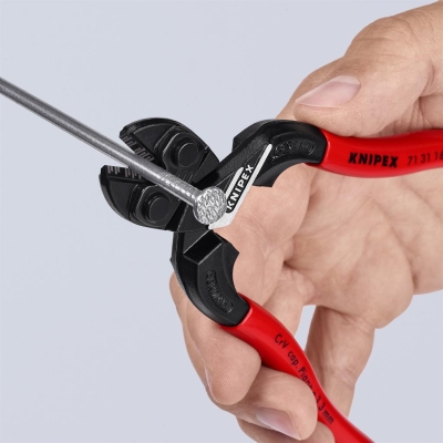 Клещи болторези CoBolt с водещ ръб, червена ръкохватка 160мм, Knipex