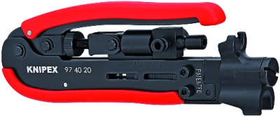 Инструмент за кримпване на F и BNC конектори RG6/11/59, Knipex