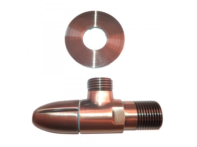 Дизайнерски сферичен ъглов кран BRONZE 1/2" х 1/2"