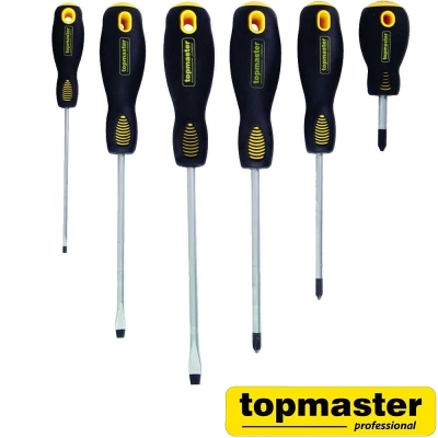 Отвертки прави и кръстати к-т 6бр SVCM Topmaster Pro 